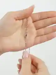 Серебряный женская цепь с кулоном звезда