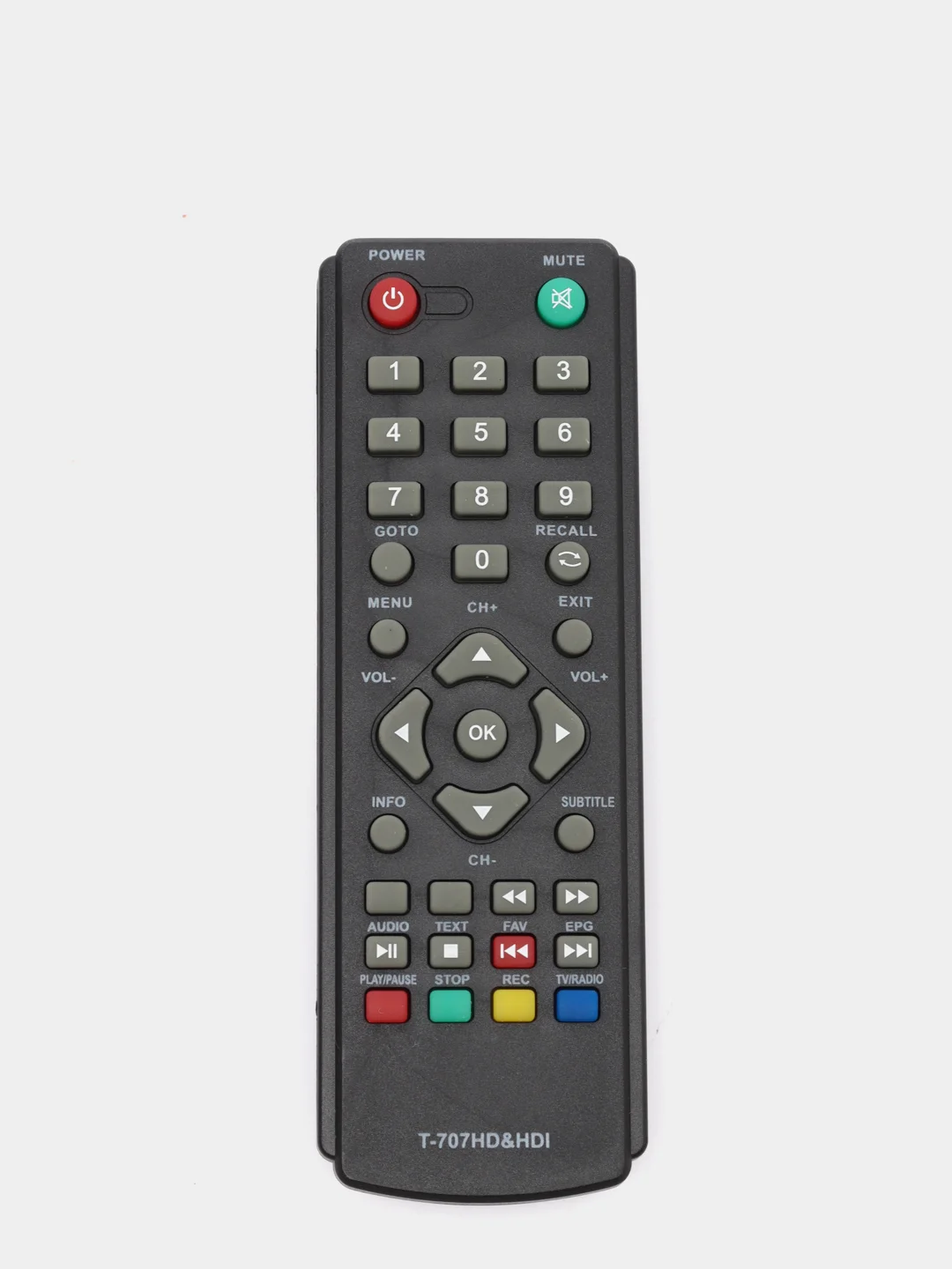Пульт T-707HD&HDI для цифровой приставки Goldmaster T-707 HD/для ресивера Sky Vision T2108