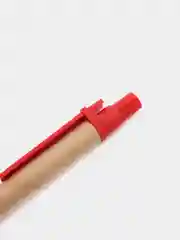 Красный крафтовая эко ручка шариковая