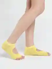 Желтый носки короткие спортивные для йоги non slip противоскользящие