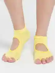 Желтый носки короткие спортивные для йоги non slip противоскользящие