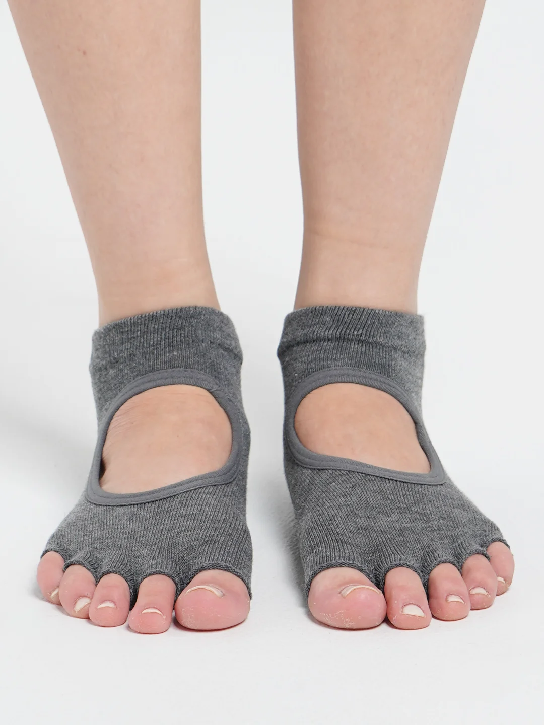 Угольный носки короткие спортивные для йоги non slip противоскользящие