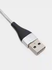 Серебряный usb кабель Twitch для быстрого заряда 2.4 А + магнитный коннектор micro, type c, Apple Ios