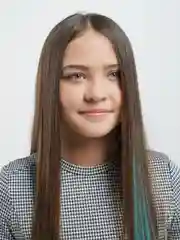 Синий пряди цветные на заколке