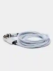 Серебряный usb кабель для зарядки магнитный Twitch 2.1 А 1 - метровый, поворот 180 градусов