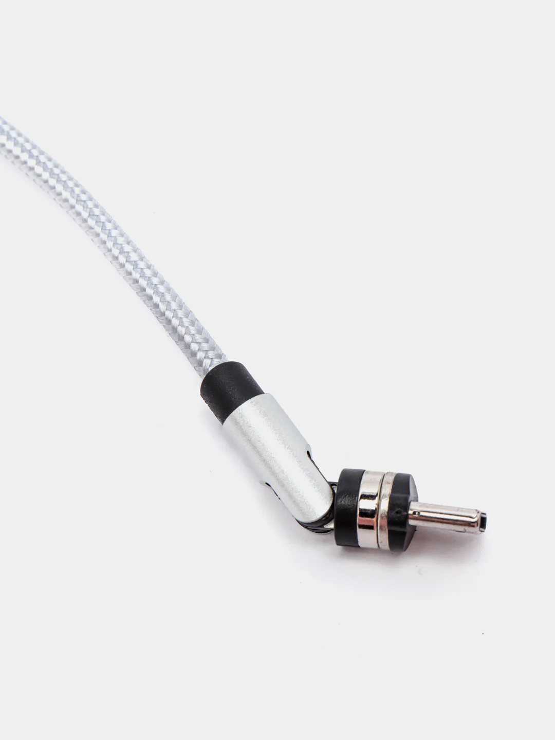 Серебряный usb кабель для зарядки магнитный Twitch 2.1 А 1 - метровый, поворот 180 градусов