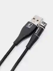 Черный usb кабель Twitch для быстрого заряда 2.4 А + магнитный коннектор micro, type c, Apple Ios