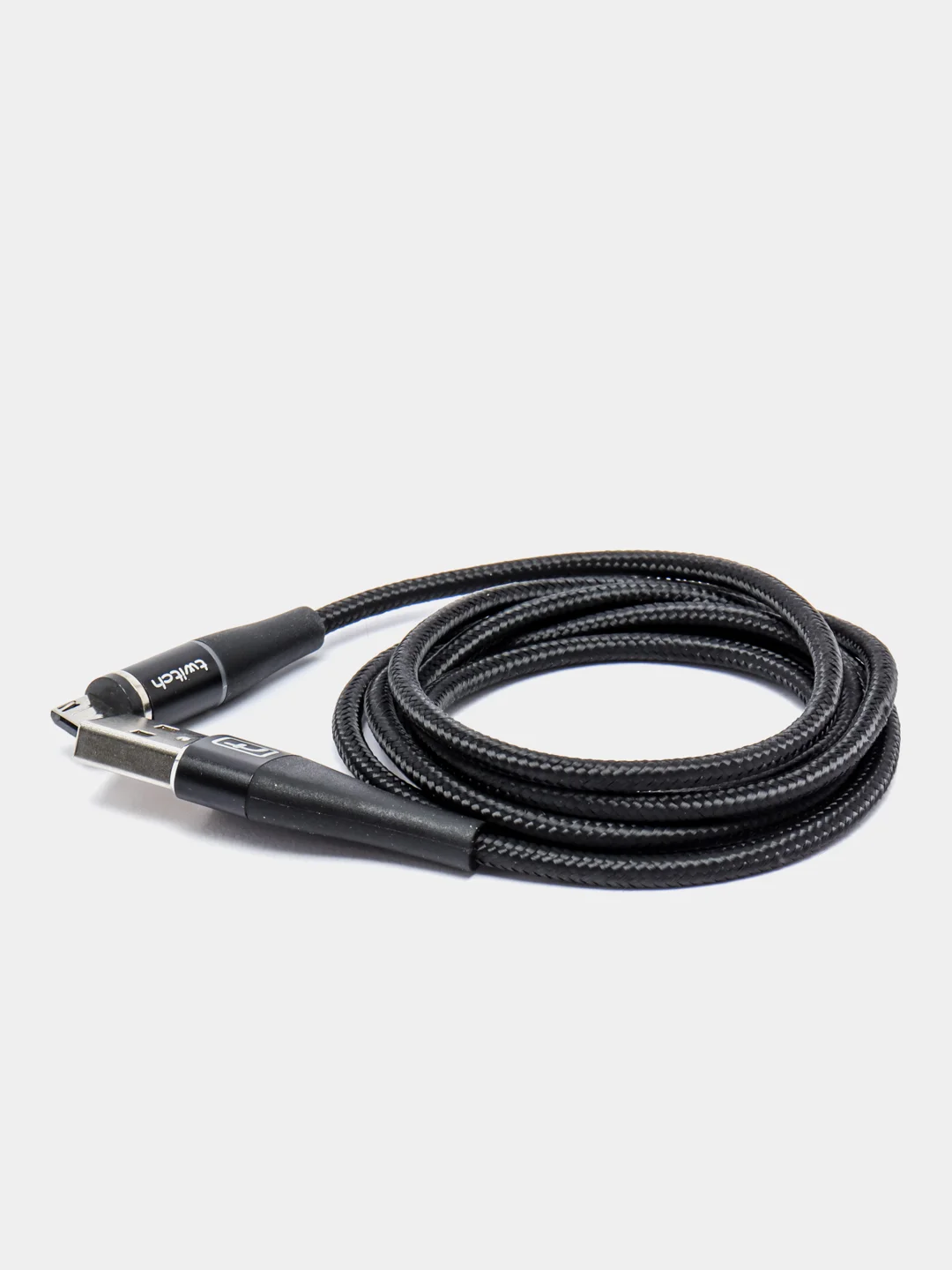Черный usb кабель Twitch для быстрого заряда 2.4 А + магнитный коннектор micro, type c, Apple Ios