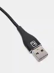 Черный usb кабель Twitch для быстрого заряда 2.4 А + магнитный коннектор micro, type c, Apple Ios
