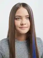 Сиреневый пряди цветные на заколке