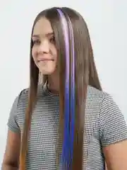 Сиреневый пряди цветные на заколке