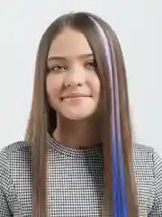 Сиреневый пряди цветные на заколке