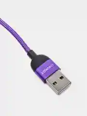 Фиолетовый usb Кабель для зарядки и передачи данных Charget 3.0 A (micro, Type C, Apple lightning)
