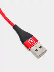 Красный usb кабель Twitch для быстрого заряда 2.4 А + магнитный коннектор micro, type c, Apple Ios