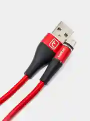 Красный usb кабель Twitch для быстрого заряда 2.4 А + магнитный коннектор micro, type c, Apple Ios