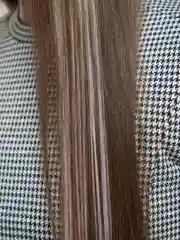 Салатовый пряди цветные на заколке