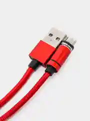 Красный usb кабель для зарядки и передачи данных, магнитный, 1 метр, Quick Charge 3.0 A+ коннектор