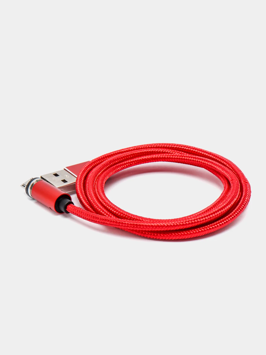 Красный usb кабель для зарядки и передачи данных, магнитный, 1 метр, Quick Charge 3.0 A+ коннектор