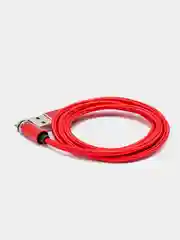 Красный usb кабель для зарядки и передачи данных, магнитный, 1 метр, Quick Charge 3.0 A+ коннектор