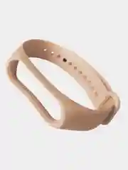Бежевый силиконовый ремешок для фитнес браслета Xiaomi Mi Band 3/4/5