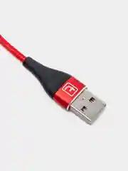 Красный usb кабель Twitch для быстрого заряда 2.4 А + магнитный коннектор micro, type c, Apple Ios