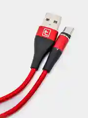 Красный usb кабель Twitch для быстрого заряда 2.4 А + магнитный коннектор micro, type c, Apple Ios