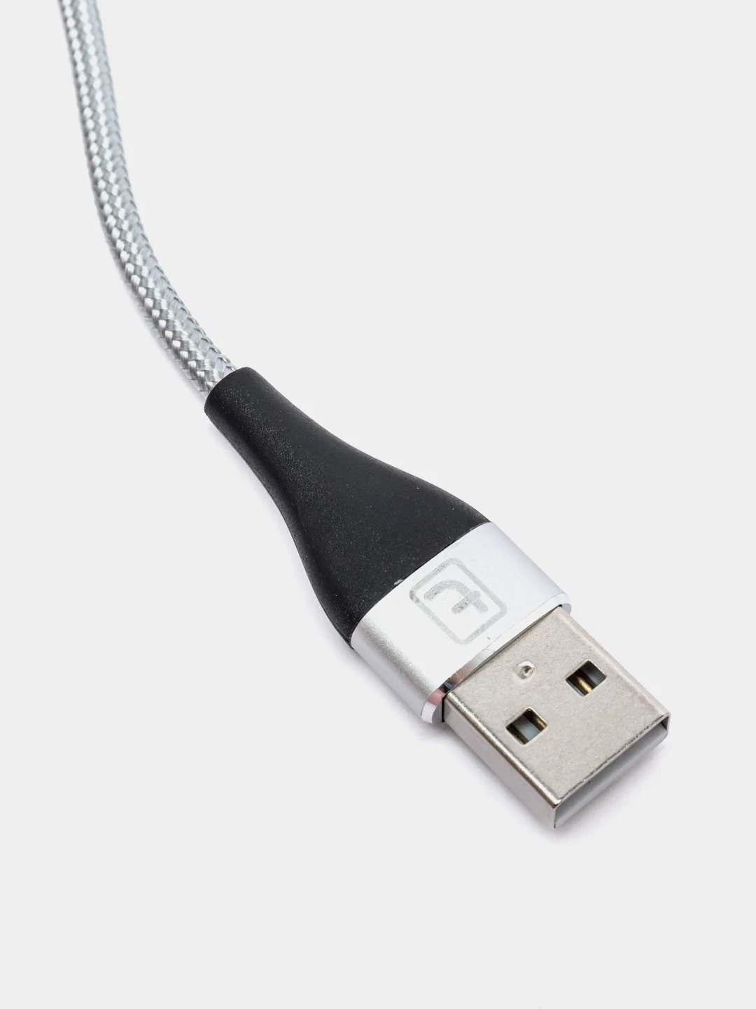 Серебряный usb кабель Twitch для быстрого заряда 2.4 А + магнитный коннектор micro, type c, Apple Ios