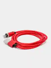 Красный usb кабель для зарядки и передачи данных, магнитный, 1 метр, Quick Charge 3.0 A+ коннектор
