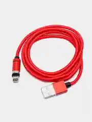Красный usb кабель для зарядки и передачи данных, магнитный, 1 метр, Quick Charge 3.0 A+ коннектор