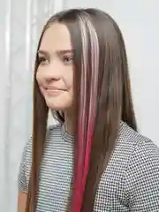 Конфетный пряди цветные на заколке