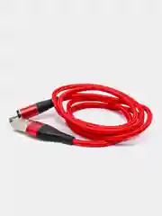 Красный usb кабель Twitch для быстрого заряда 2.4 А + магнитный коннектор micro, type c, Apple Ios