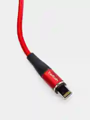 Красный usb кабель Twitch для быстрого заряда 2.4 А + магнитный коннектор micro, type c, Apple Ios