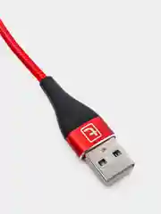 Красный usb кабель Twitch для быстрого заряда 2.4 А + магнитный коннектор micro, type c, Apple Ios