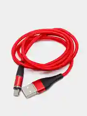 Красный usb кабель Twitch для быстрого заряда 2.4 А + магнитный коннектор micro, type c, Apple Ios