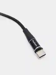 Черный usb кабель Twitch для быстрого заряда 2.4 А + магнитный коннектор micro, type c, Apple Ios