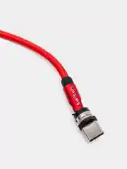 Красный usb кабель для зарядки магнитный Twitch 2.1 А 1 - метровый, поворот 180 градусов