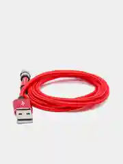 Красный usb кабель для зарядки магнитный Twitch 2.1 А 1 - метровый, поворот 180 градусов