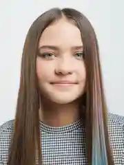 Розовый пряди цветные на заколке