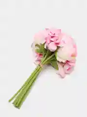 Розовый искусственные цветы пионы с гортензией, букет