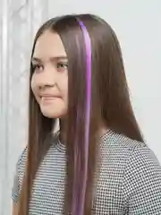 Фиолетовый пряди цветные на заколке