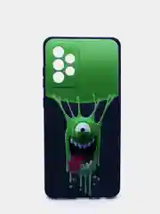 Тёмно-зелёный чехол силиконовый с принтом Samsung Galaxy A72