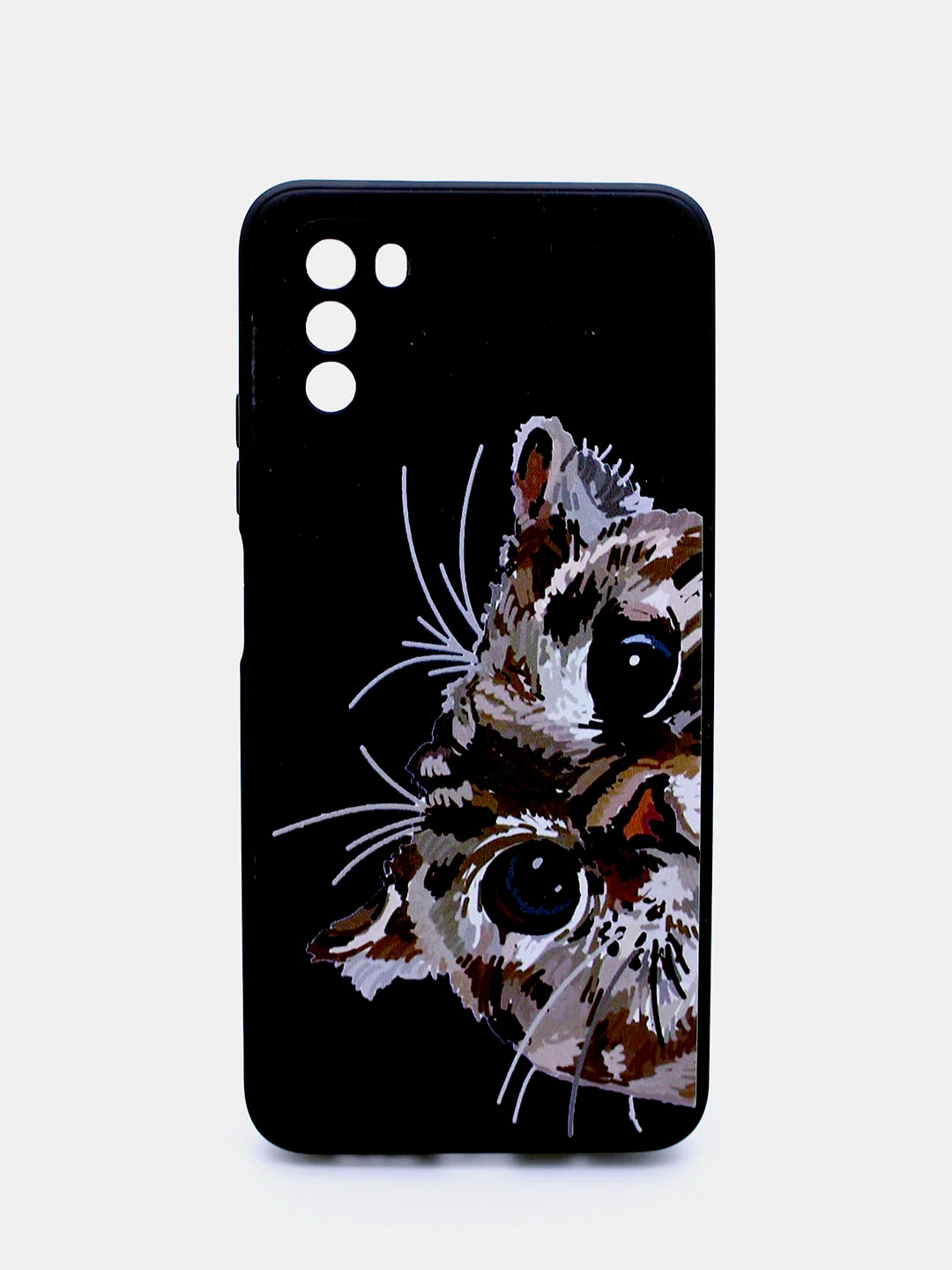 Коричневый чехол силиконовый с принтом Xiaomi Poco M3