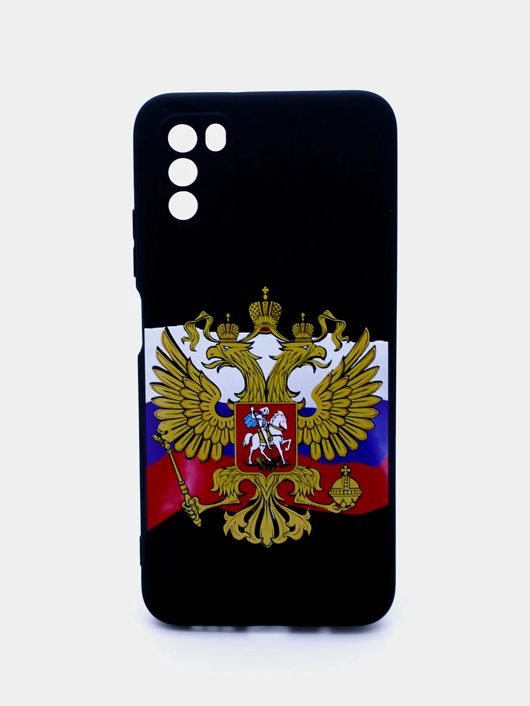 Белый чехол силиконовый с принтом Xiaomi Poco M3