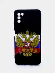 Белый чехол силиконовый с принтом Xiaomi Poco M3