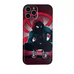 Багровый чехол силиконовый мультик "Человек-паук" для IPhone XR 11 12 mini Pro 13 Pro