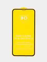 Защитное стекло 9D для iPhone 12, 11, XR, черный