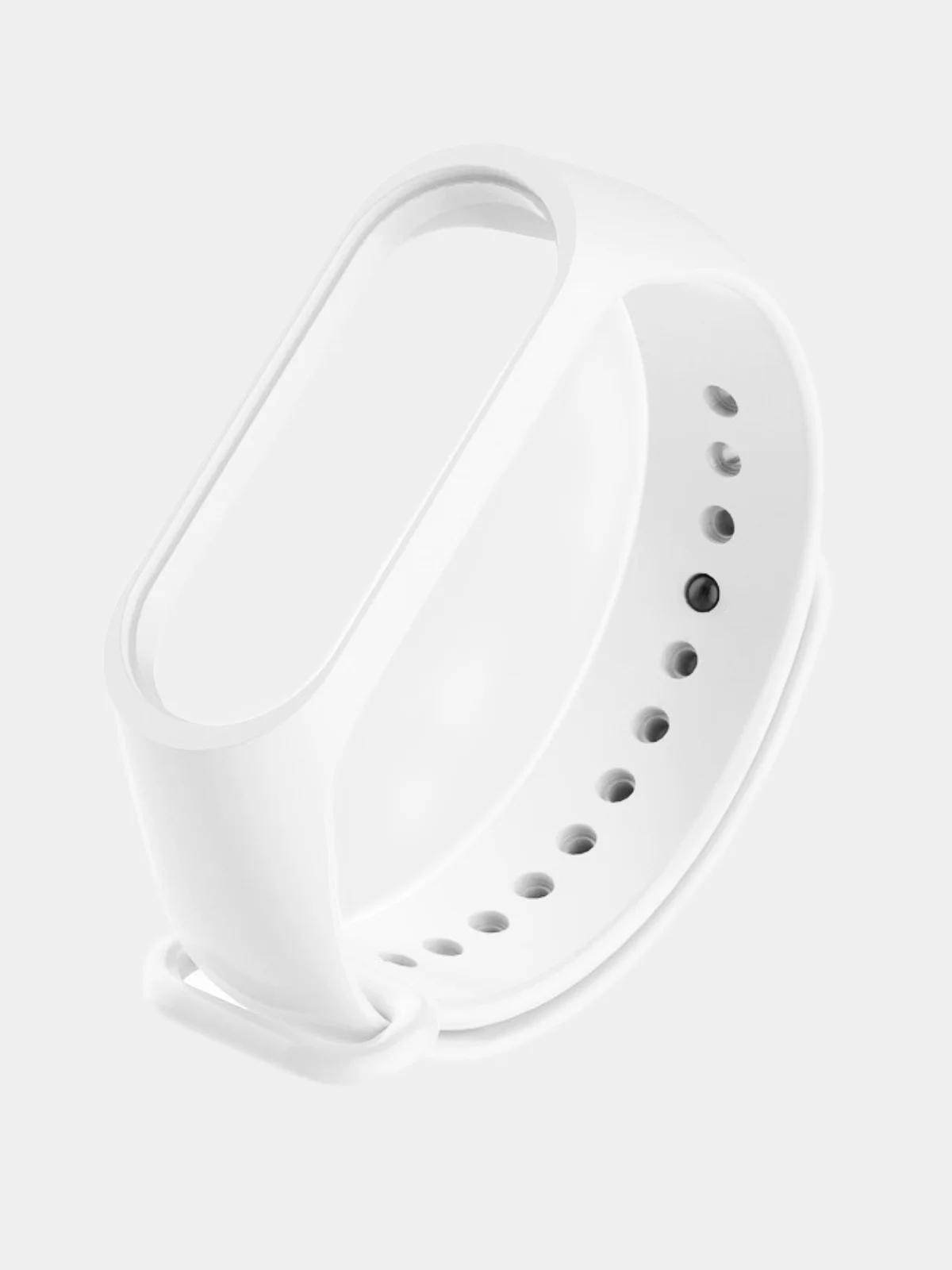 Белый силиконовый ремешок для фитнес браслета Xiaomi Mi Band 3/4/5