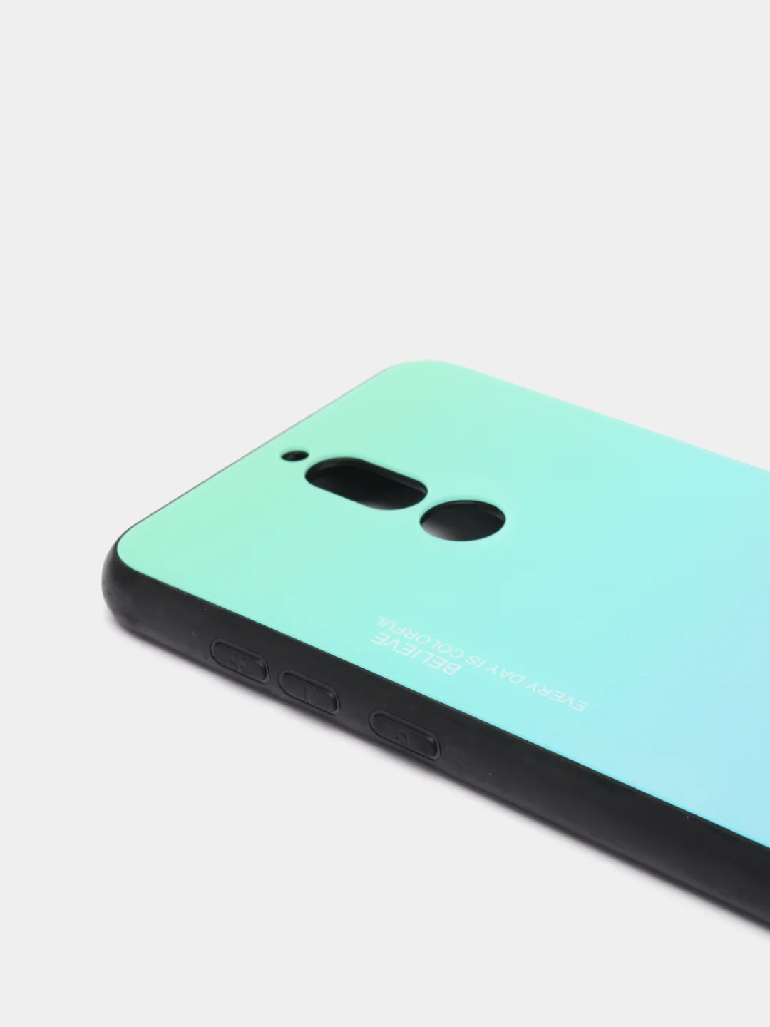 Черный градиентный чехол из закалённого стекла для Huawei Mate 10 lite