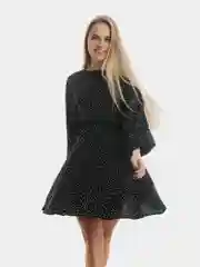 Платье женское черное, в горох