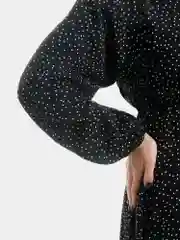 Платье женское черное, в горох